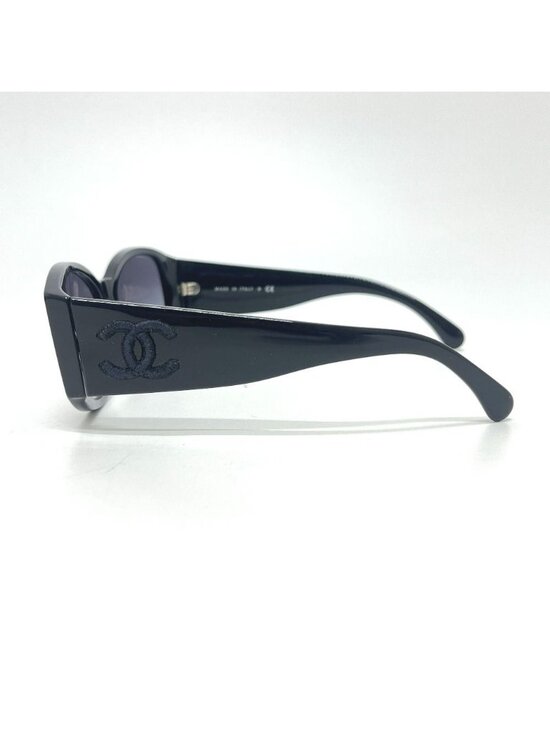 Chanel Sunglasses Embroidery CC Logo Acetate Black Eyewear main image 8